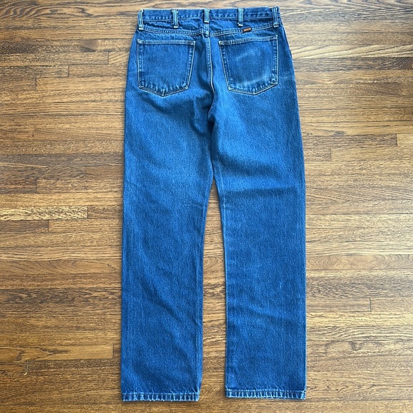 Men’s Rustler Vintage Blue Cotton Straight Fit Jeans - Picture 3 of 5